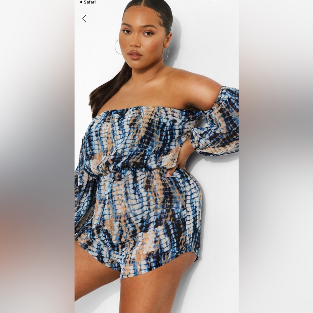 Tie dye beach romper